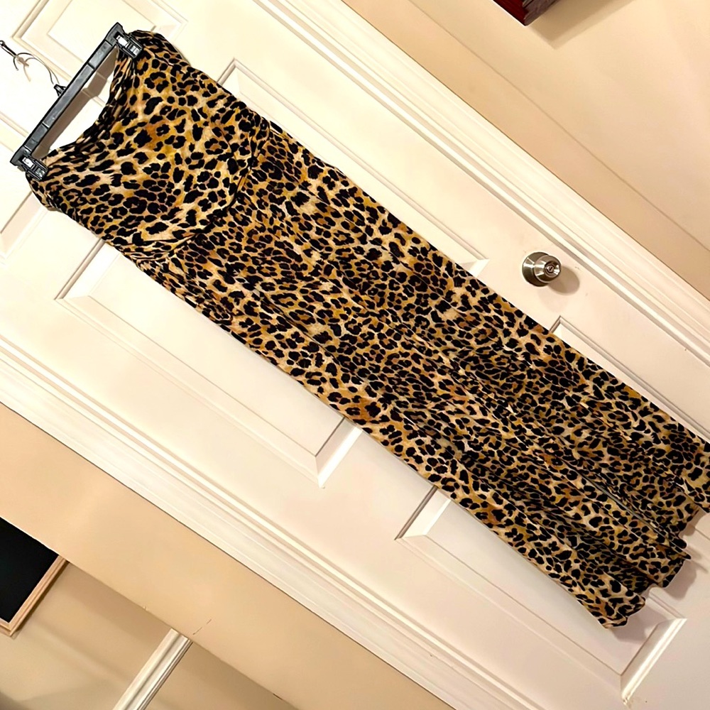 Cheetah Strapless Jumpsuit